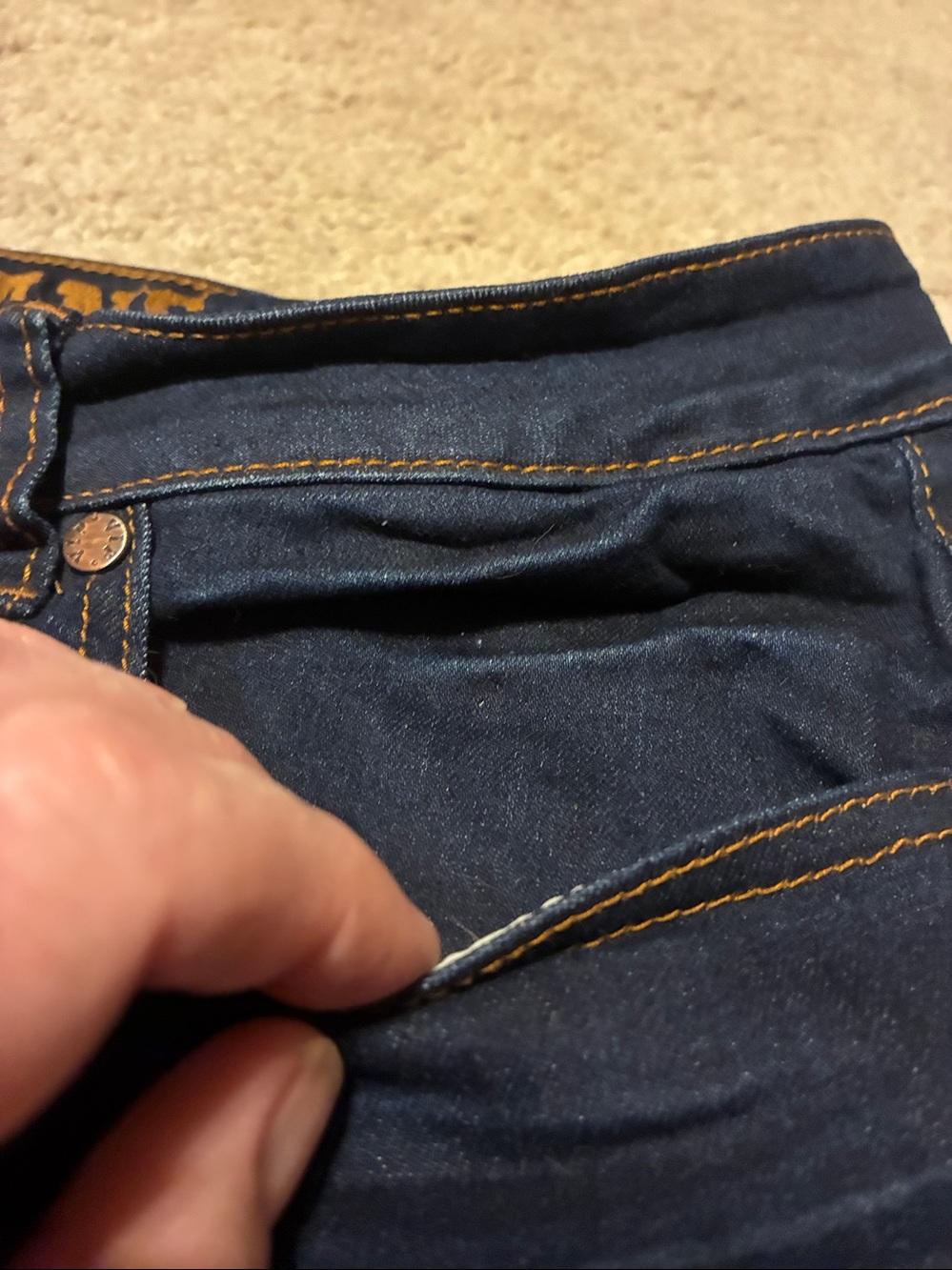 VIP Navy Ripped Skinny Jeans - Picture 6 of 14